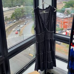 Smocked Stripe Mini Dress